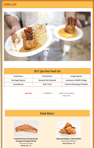 Illustration for article titled The Menu Inside New Orleans Jazz Fest 2017